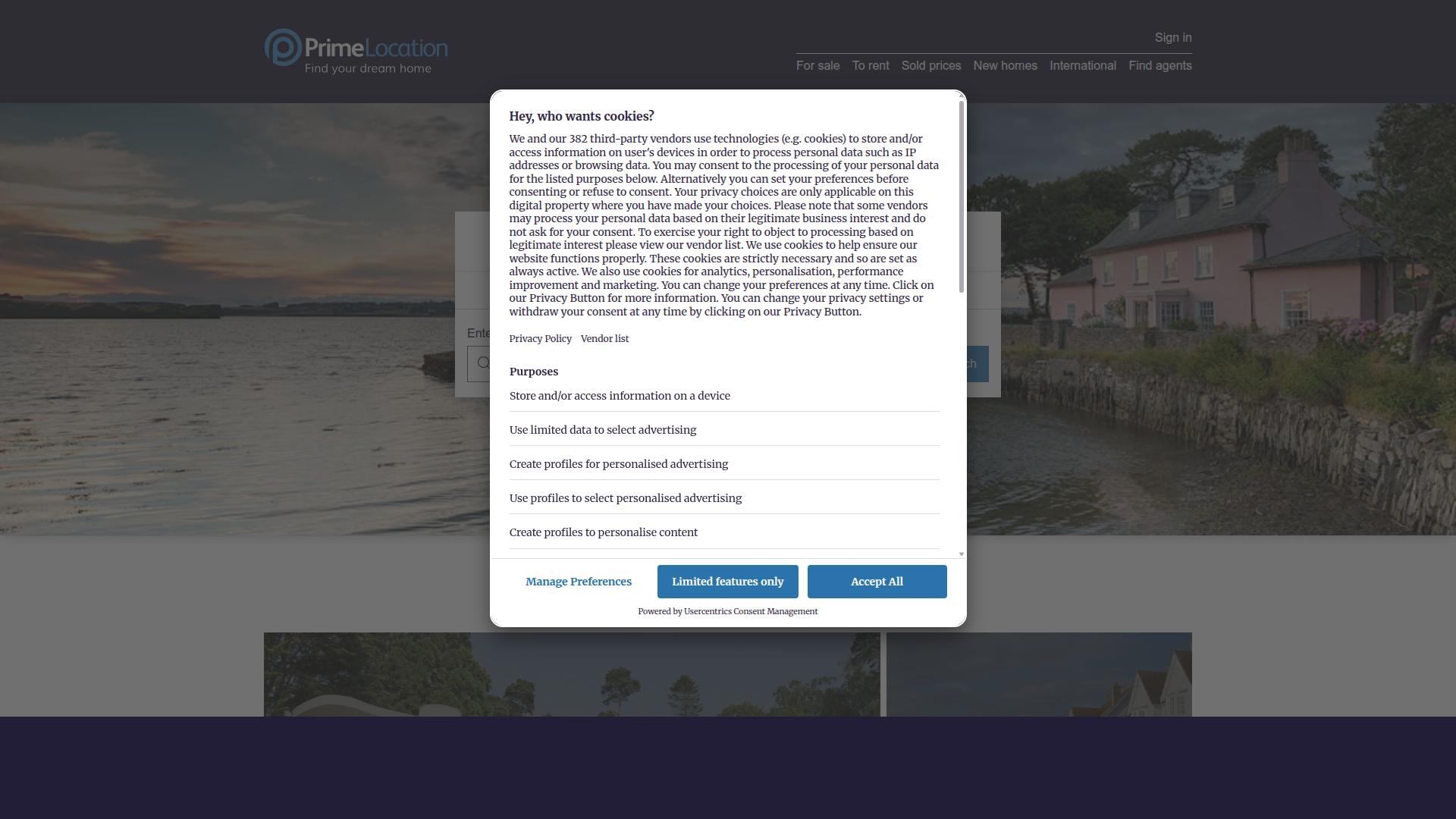 PrimeLocation website